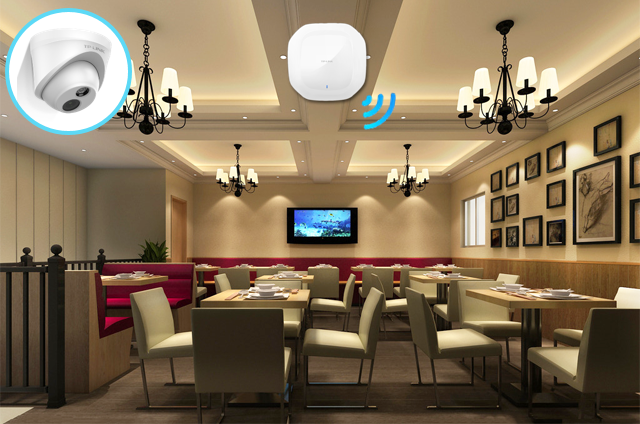 中小型餐厅无线覆盖+安防监控系统方案